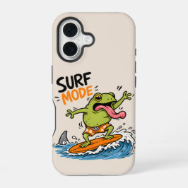 Lustiger Surf-Modus-Frosch|Lustiger Frosch Sommer  iPhone 16 Hülle