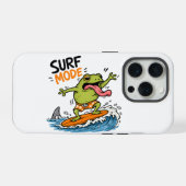 Lustiger Surf-Modus-Frosch|Lustiger Frosch Sommer iPhone Hülle (Rückseite (Horizontal))