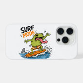 Lustiger Surf-Modus-Frosch|Lustiger Frosch Sommer iPhone Hülle (Rückseite (Horizontal))
