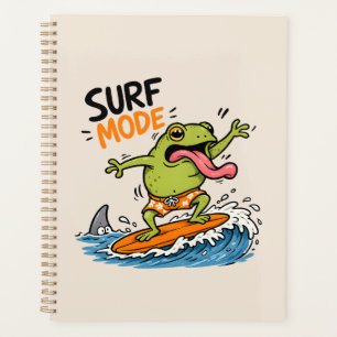 Lustiger Surf-Modus-Frosch Lustiger Frosch Sommer Planer