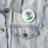 lustiger surfender Koala-Bär Button (Beispiel)