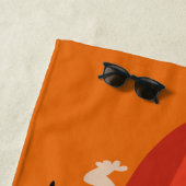 Lustiger Surfer mit Text-Badetuch des Cocktails Strandtuch (Beispiel)