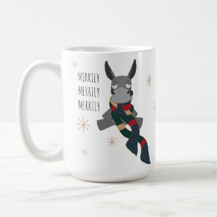 Lustiger Süß Sarkastisch Fröhlicher Winter Esel Kaffeetasse