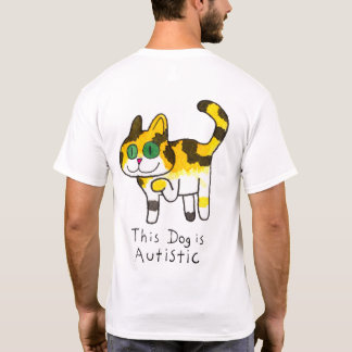 Lustiger süßer autistischer Hunde-Comic T-Shirt
