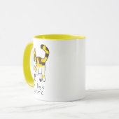 Lustiger süßer autistischer Hunde-Comic Tasse (Vorderseite Links)