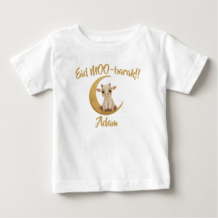 Lustiger süßer Babykuh Eid Adha lustiger Kleinkind Baby T-shirt