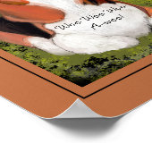 Lustiger, süßer Beagle jault Poster (Ecke)