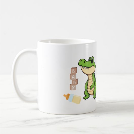 lustiger süßer Becher Baby Krokodil Kaffeetasse (Links)
