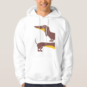 Lustiger süßer Dachshund für langes Hunde-Elternte Hoodie
