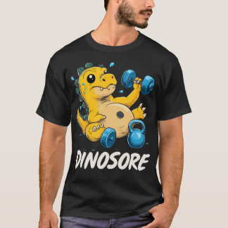 Lustiger süßer Dinosaurier-Workout-Gym-Fitness-Gew T-Shirt