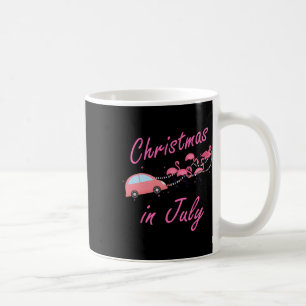 Lustiger Süßer Flamingo Rosa Camping Auto Weihnach Kaffeetasse