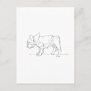 Lustiger Süßer Französische Bulldogge, Hundehumor Postkarte