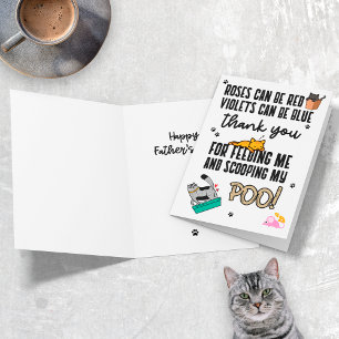 Lustiger Süßer Glücklicher Vatertag von der Katze Karte