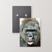 LUSTIGER SÜßER GORILLA BUTTON (Vorderseite/Rückseite)