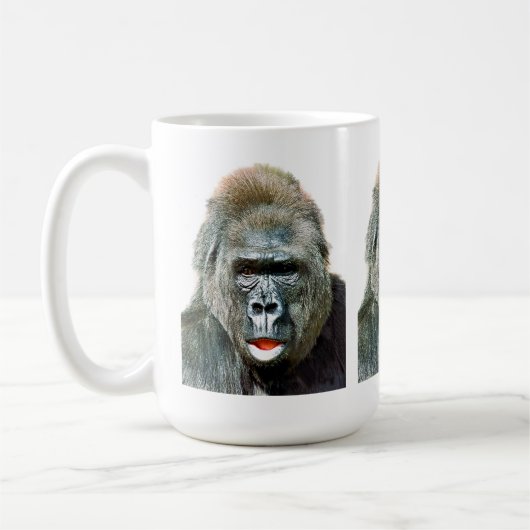 LUSTIGER SÜßER GORILLA KAFFEETASSE (Links)