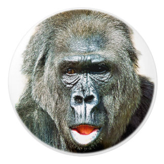 LUSTIGER SÜßER GORILLA KERAMIKKNAUF