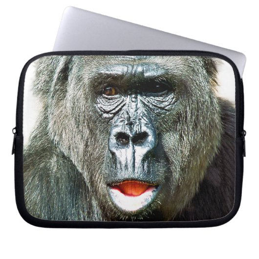 LUSTIGER SÜßER GORILLA LAPTOPSCHUTZHÜLLE (Vorderseite)