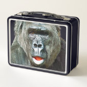 LUSTIGER SÜßER GORILLA METALL BROTDOSE (Rückseite)