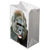 LUSTIGER SÜßER GORILLA MITTLERE GESCHENKTÜTE (Vorderseite Schrägansicht)
