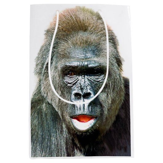 LUSTIGER SÜßER GORILLA MITTLERE GESCHENKTÜTE (Vorderseite)
