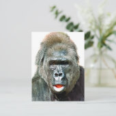LUSTIGER SÜßER GORILLA POSTKARTE (Stehend Vorderseite)