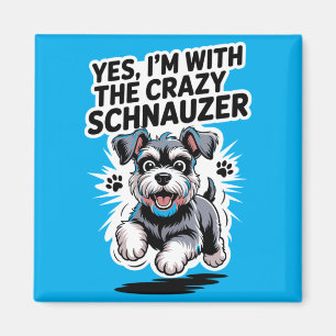 Lustiger süßer Haustierhund mit dem verrückten Min Magnet