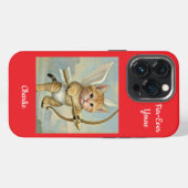 Lustiger süßer Kätzchen Cupid iPhone Hülle (Rückseite (Horizontal))