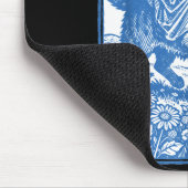 Lustiger, süßer Meme mit Zauberer-Katzenreiter Mousepad (Ecke)