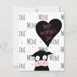 Lustiger süßer „Only Moooooo“ Kuh-Wortwitz  Mitteilungskarte