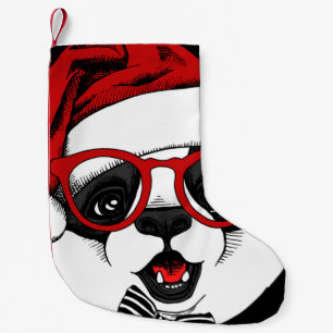 lustiger süßer Panda zu Weihnachten Kleiner Weihnachtsstrumpf