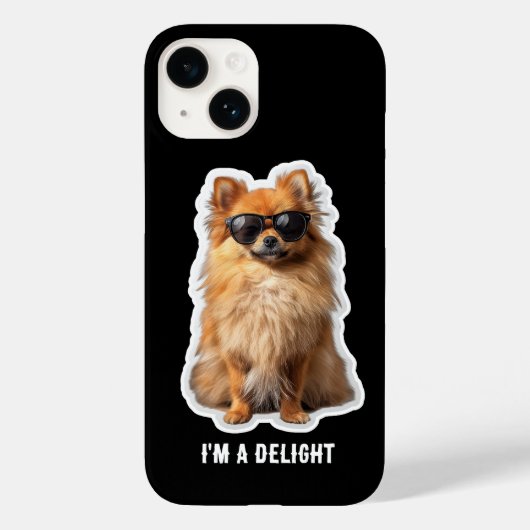 Lustiger süßer Pomeranian-Hund, ich bin ein Vergnü Case-Mate iPhone Hülle (Rückseite)