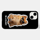 Lustiger süßer Pomeranian-Hund, ich bin ein Vergnü Case-Mate iPhone Hülle (Rückseite (Horizontal))