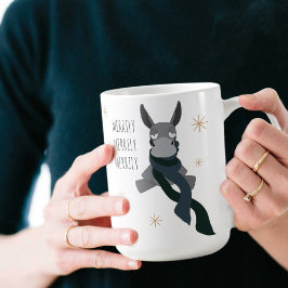 Lustiger Süßer Sarkastisch Fröhlicher Winter Esel Kaffeetasse