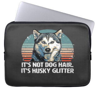 Lustiger & Süßer Siberian Husky Hund Glitter Klass Laptopschutzhülle