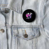 Lustiger süßer Stinktier, der Kaugummi bläst, Tier Button (Beispiel)