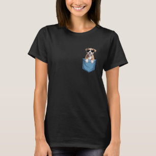Lustiger Süßer Taschen Pit Bull Welpe Liebhaber Pi T-Shirt