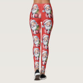 Lustiger süßer Weihnachtsmann Leggings (Rückseite)