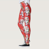 Lustiger süßer Weihnachtsmann Leggings (Links)
