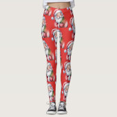 Lustiger süßer Weihnachtsmann Leggings (Vorderseite)