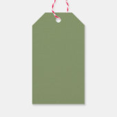Lustiger süßer Weihnachtsmann mit Baum und Typogra Geschenkanhänger (Rückseite)