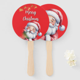 Lustiger süßer Weihnachtsmann & Typografie Fächer