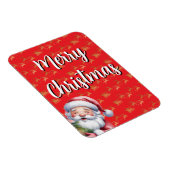 Lustiger süßer Weihnachtsmann & Typografie Magnet (Rechte Seite)