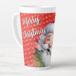 Lustiger süßer Weihnachtsmann & Typografie Milchtasse