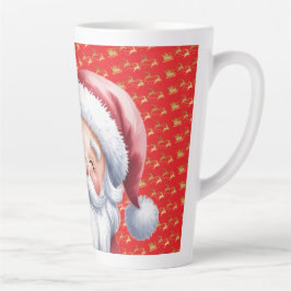 Lustiger süßer Weihnachtsmann & Typografie Milchtasse