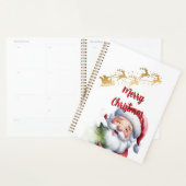 Lustiger süßer Weihnachtsmann & Typografie Planer (Anzeige)