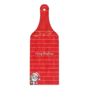 Lustiger süßer Weihnachtsmann & Typografie Schneidebrett