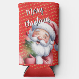 Lustiger süßer Weihnachtsmann & Typografie Selters Dosenkühler