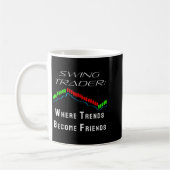 Lustiger Swing Trader Handel mit Aktienmarkt Kaffeetasse (Links)