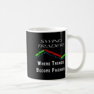 Lustiger Swing Trader Handel mit Aktienmarkt  Kaffeetasse