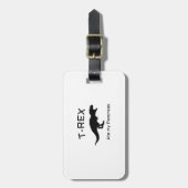 Lustiger T1D Diabetiker des lustigen T-Rex Typ- Gepäckanhänger (Vorderseite vertikal)